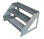 Gitterroststufe Treppenstufe schweißpress feuerverzinkt 800x270mm ganze Treppe